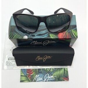 Maui Jim Red Sands Asian Fit  MJ0432S001 Polarized  Matte Black  L Sunglasses